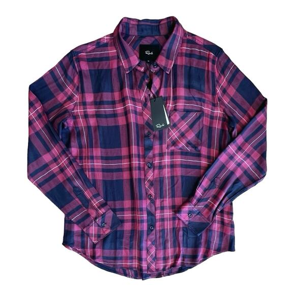 Rails Hunter Button Down Shirt Rouge Indigo Women’s Size M